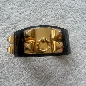 Hermes CDC CUFF ALLIGATOR GHW